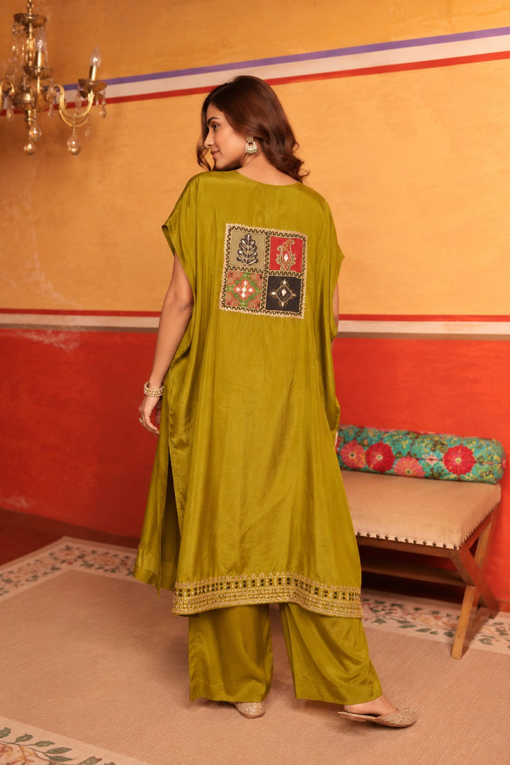 KAFTAN TUNIC WITH PANT- GREEN