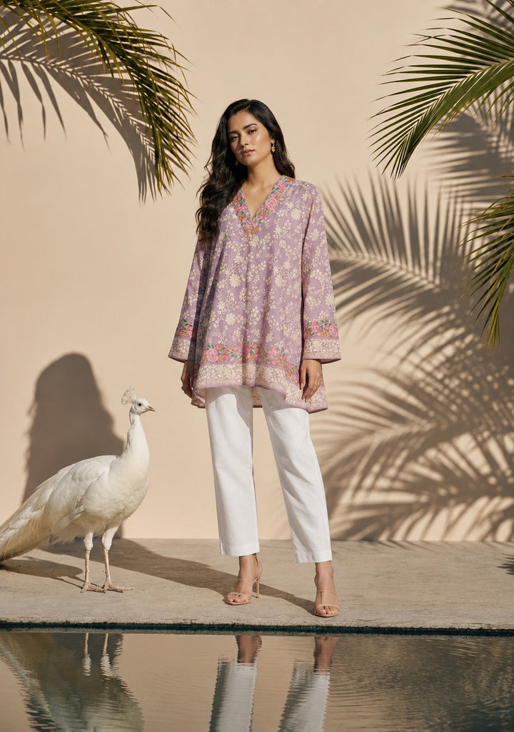 REYNA GARA ROSE DUST TOP - PURPLE