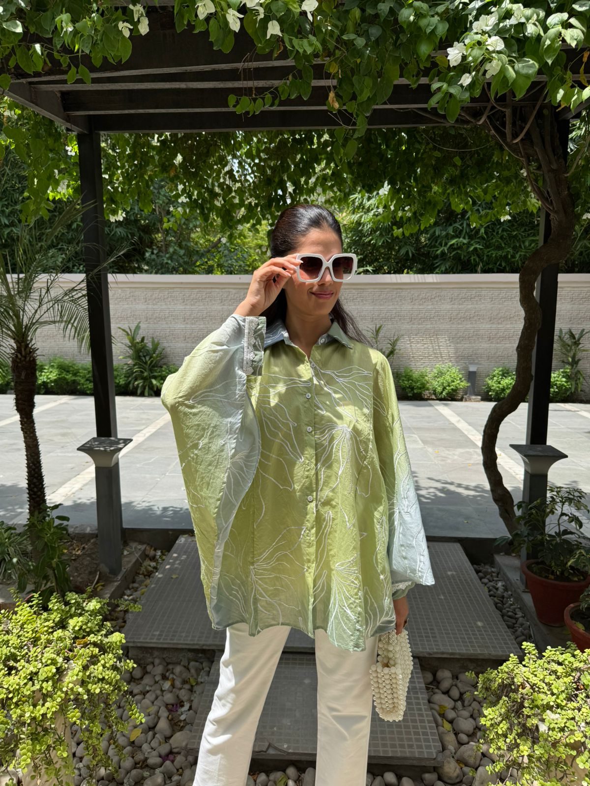 Elahe Ombre Kaftan - Green