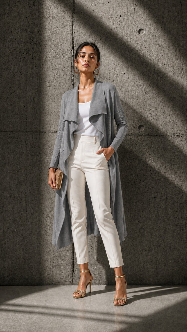 FRINGE JACKET- GREY