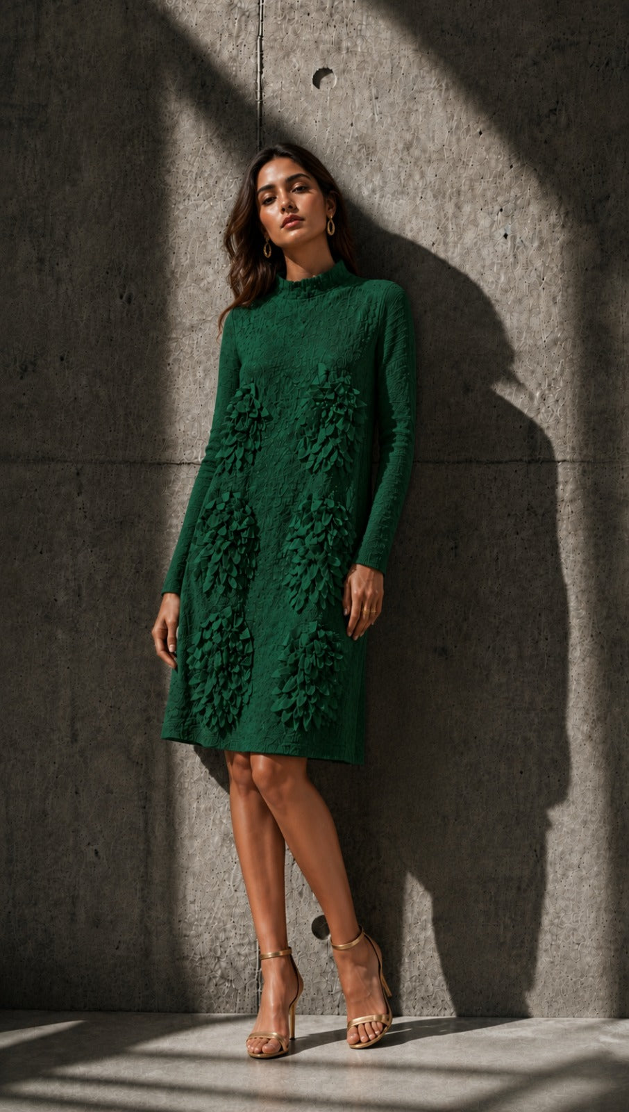 FELICIA FLY ME UP PLEATED DRESS - GREEN