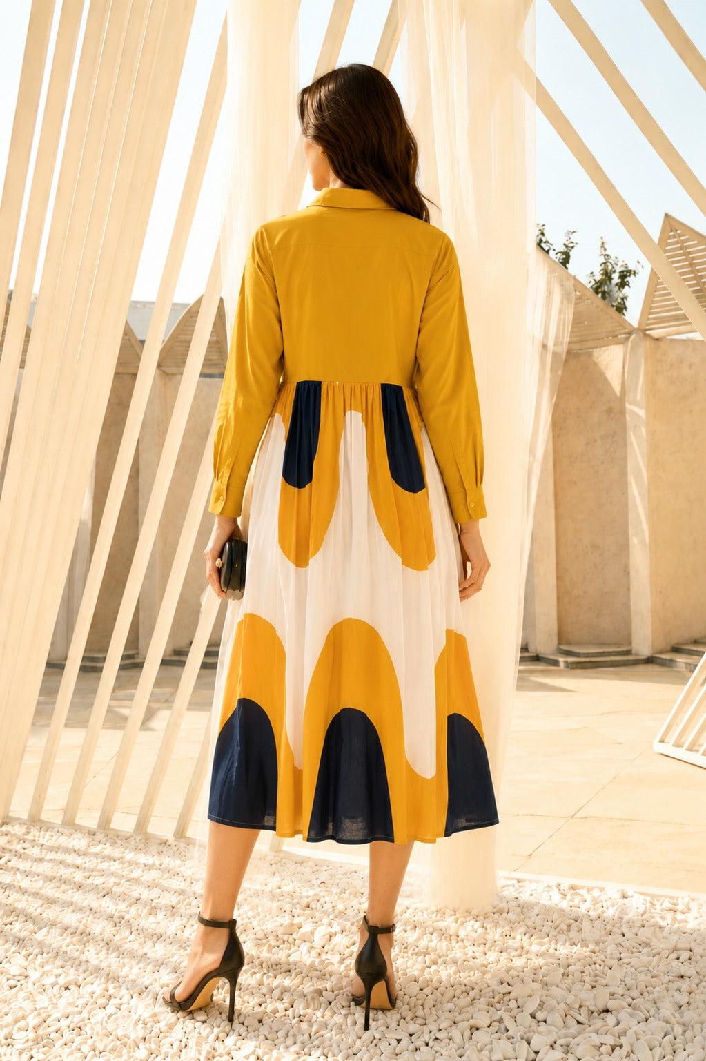 Cameron Cotton Collared Shirt - Yellow