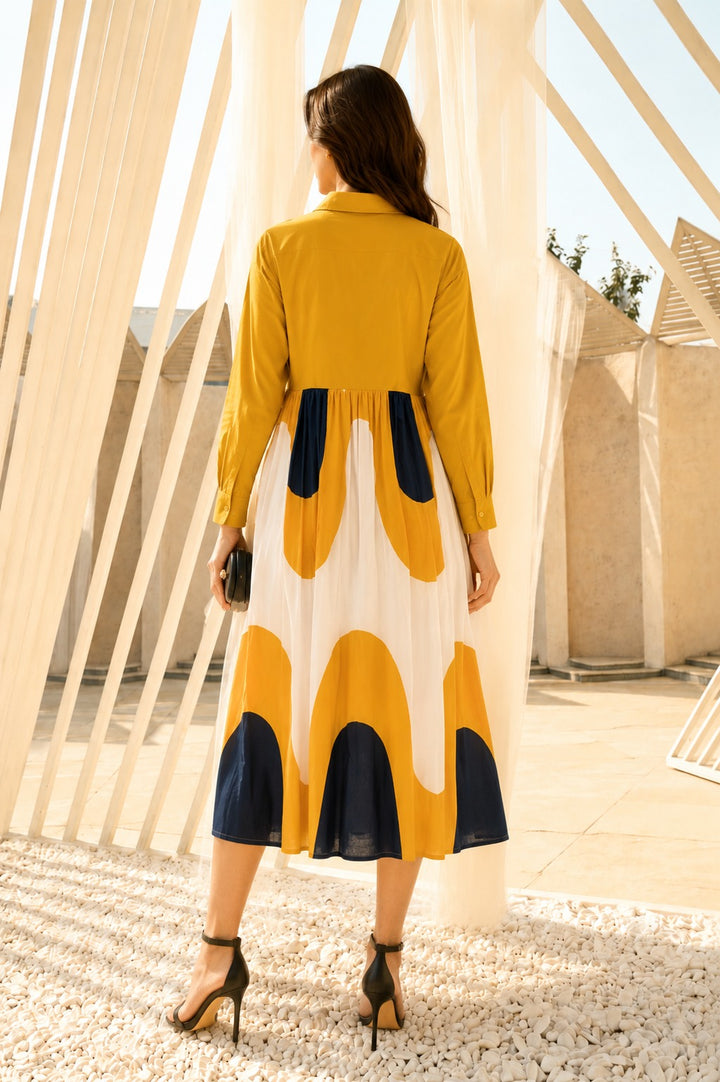 Cameron Cotton Collared Shirt - Yellow