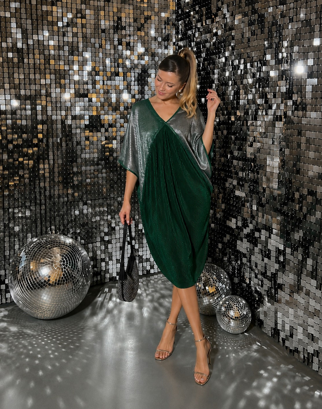 Paris Charm - Green and Silver