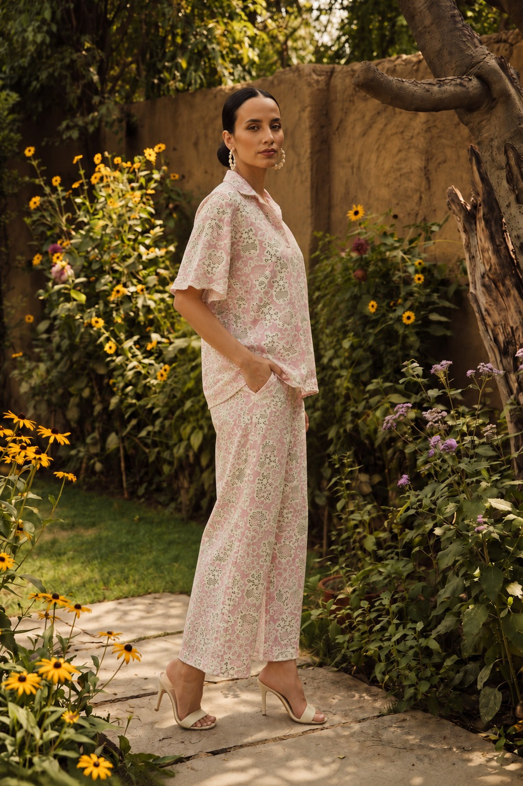Celia Crotchet Coord Set - Pink