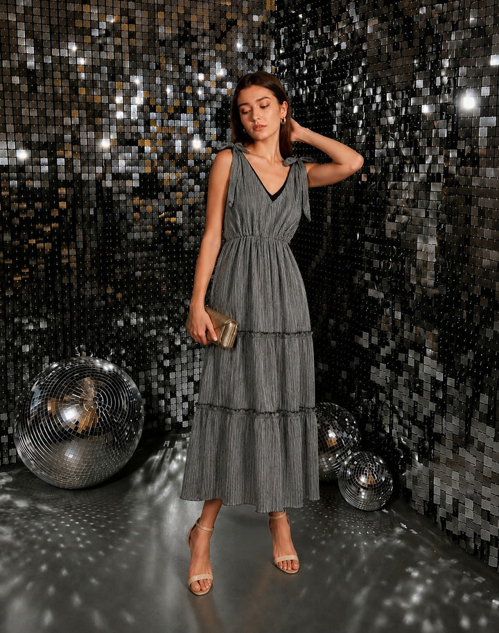 Ruffle dress - Grey