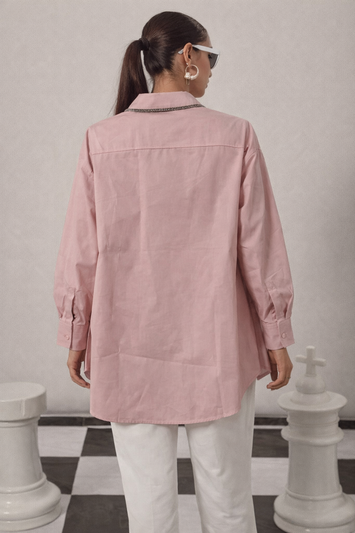 PATRICIA  SWAROVSKI HEART ME UP SHIRT- PINK