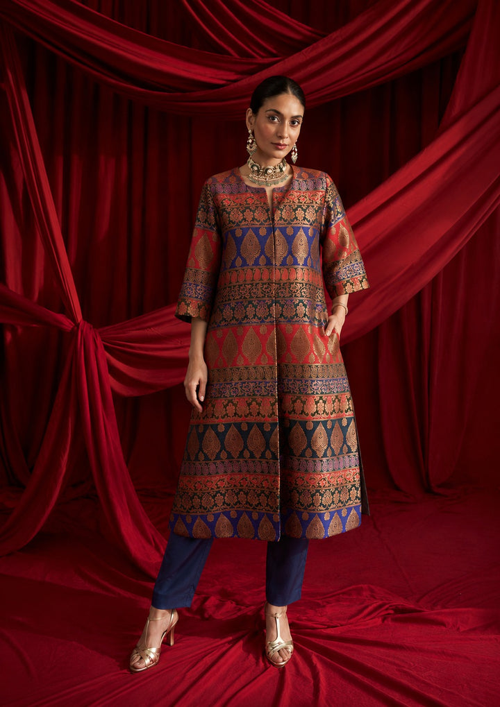 BANARASI JACKET SET - MULTI COLOUR
