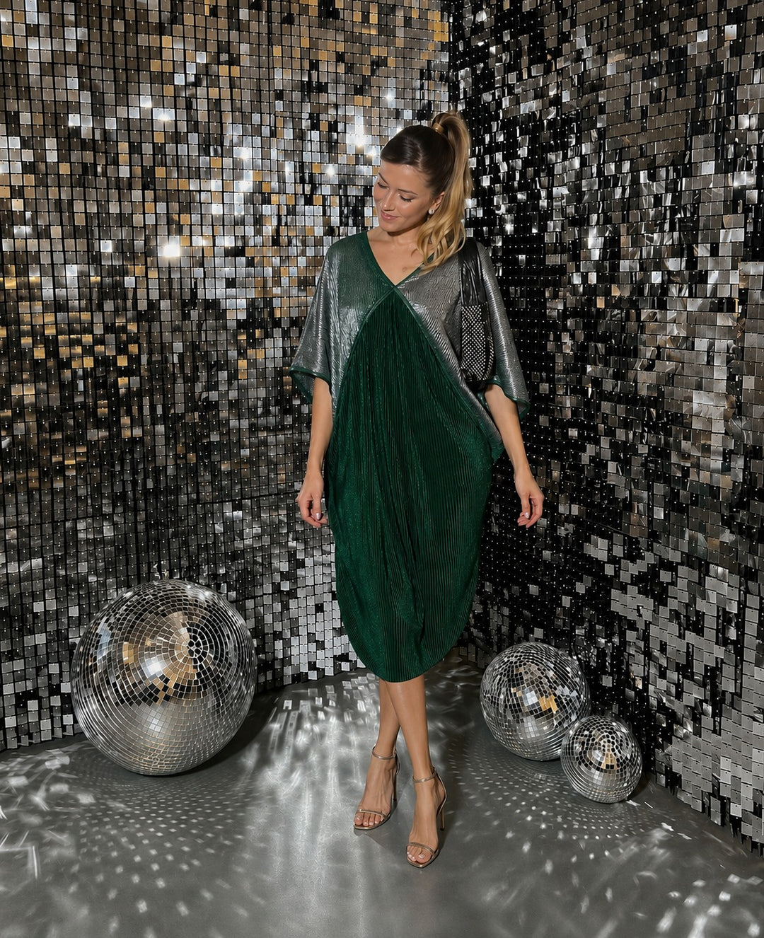 Paris Charm - Green and Silver