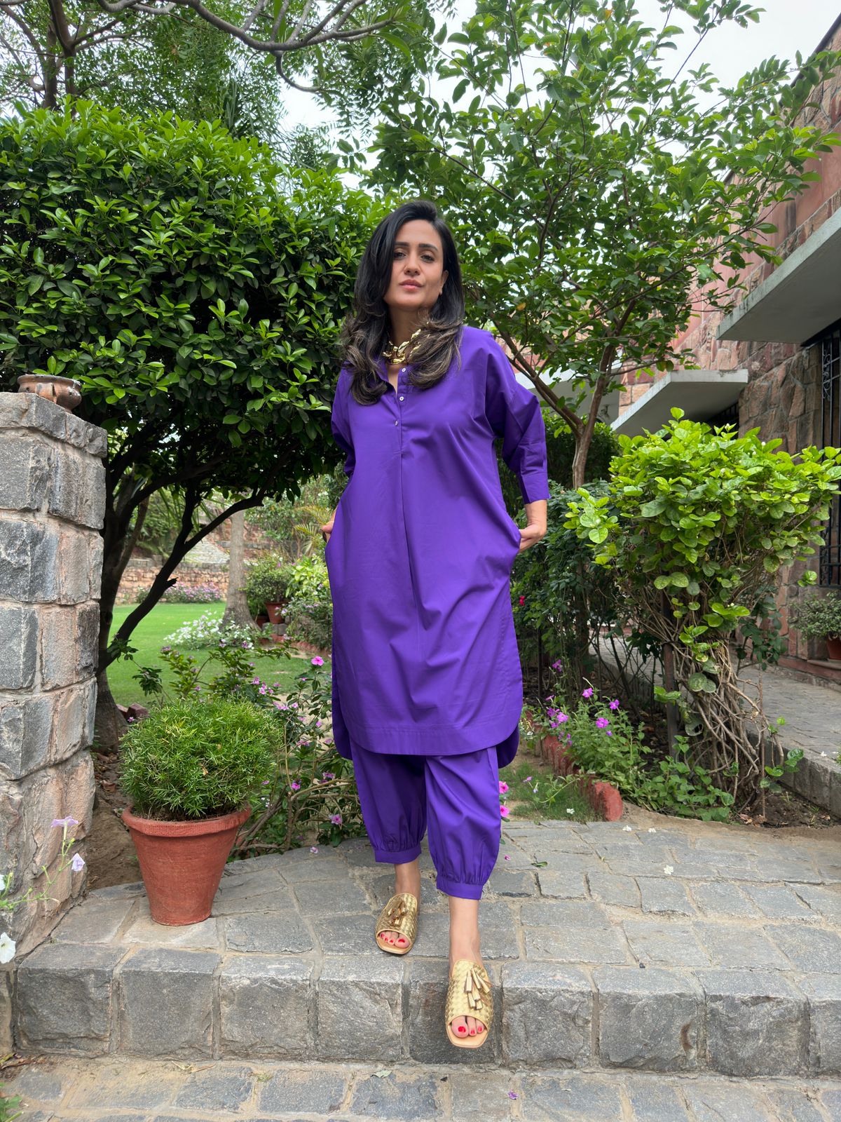 Purple Cotton KP set