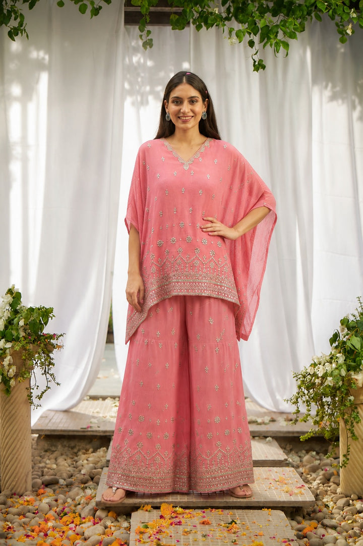 Dainty Mademoiselle kaftan set-pink