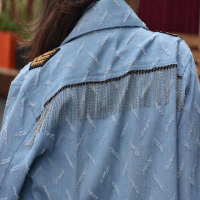 Mitali Wadhawa Dark Blue Denim Jacket