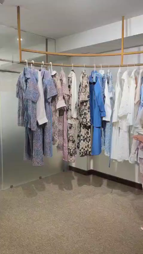 Camelia Crotchet Waist Coat Set - Purple