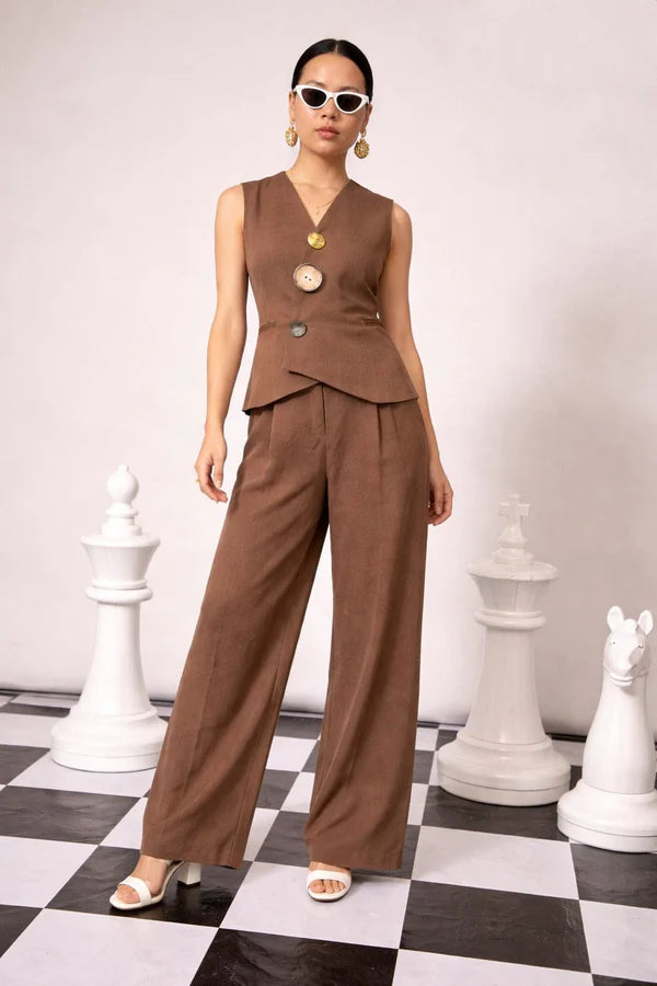 Wellesley Waistcoat - Brown