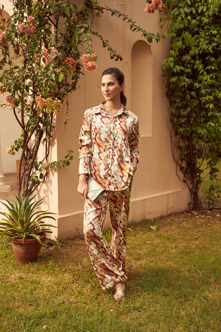 Swirl Co-ord Set - Orange