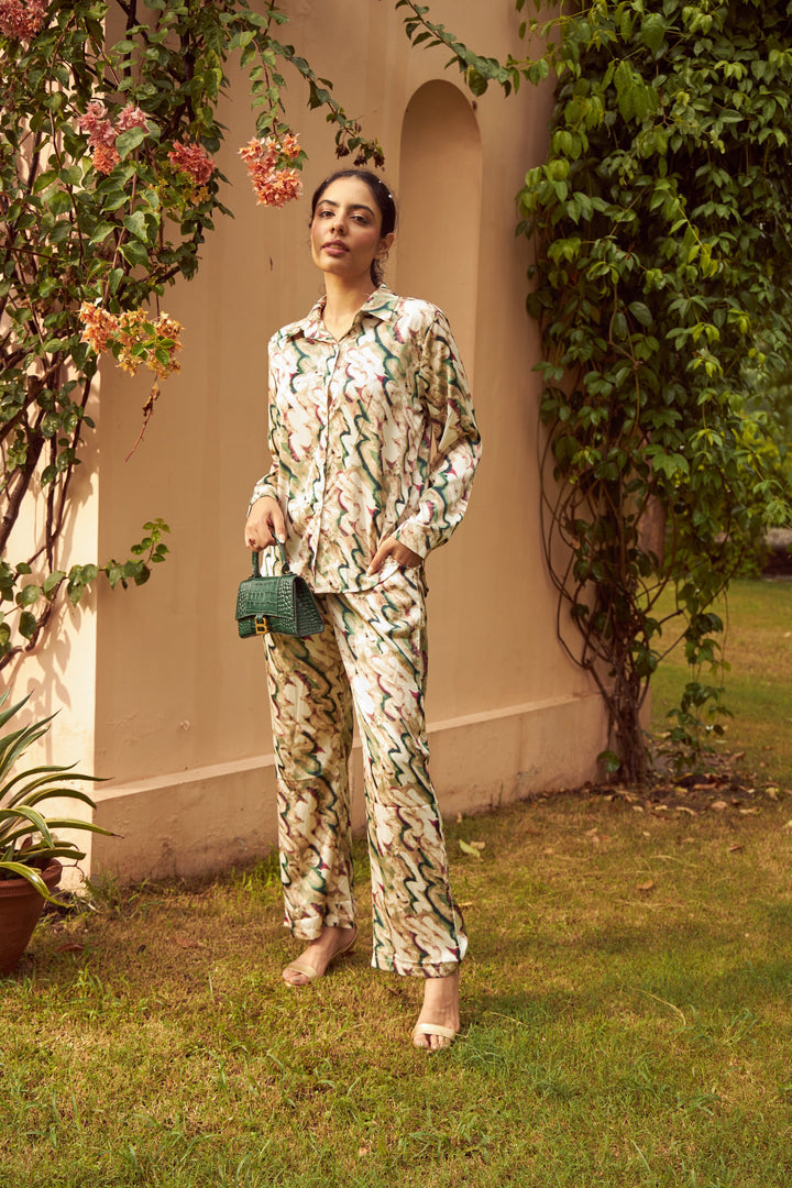 Swirl Co-ord Set - Green