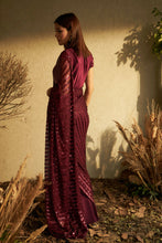 Load image into Gallery viewer, Idylic Adorned Gown Saree with Sequins Palla - Mulberry