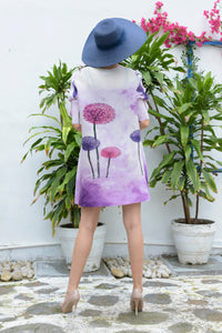 Bloomy Dandelion Dress - Purple