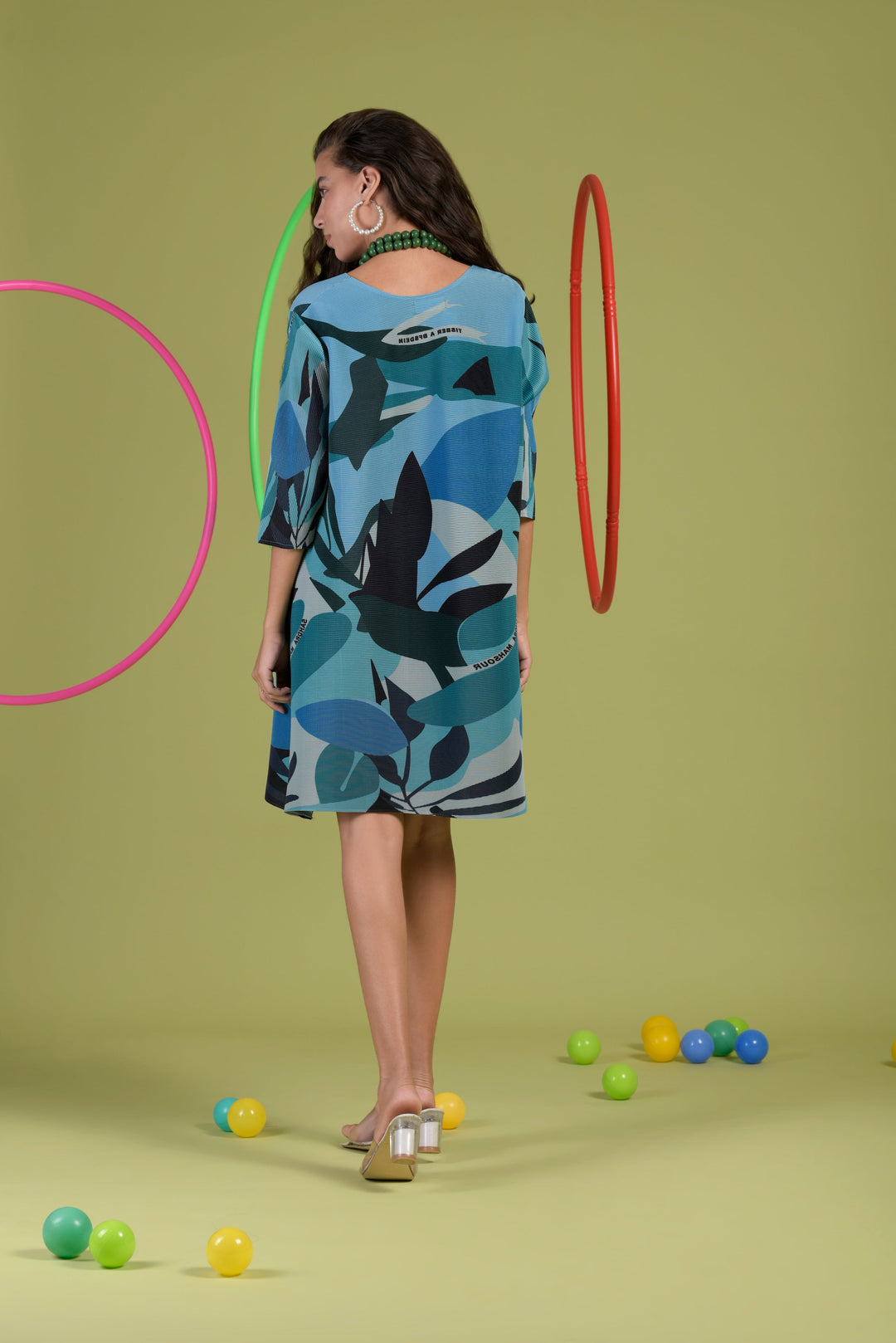 Alissa Abstract Dress - Forest
