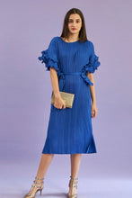 Load image into Gallery viewer, Rosalynn Ruffle Sleeved Dress - Blue