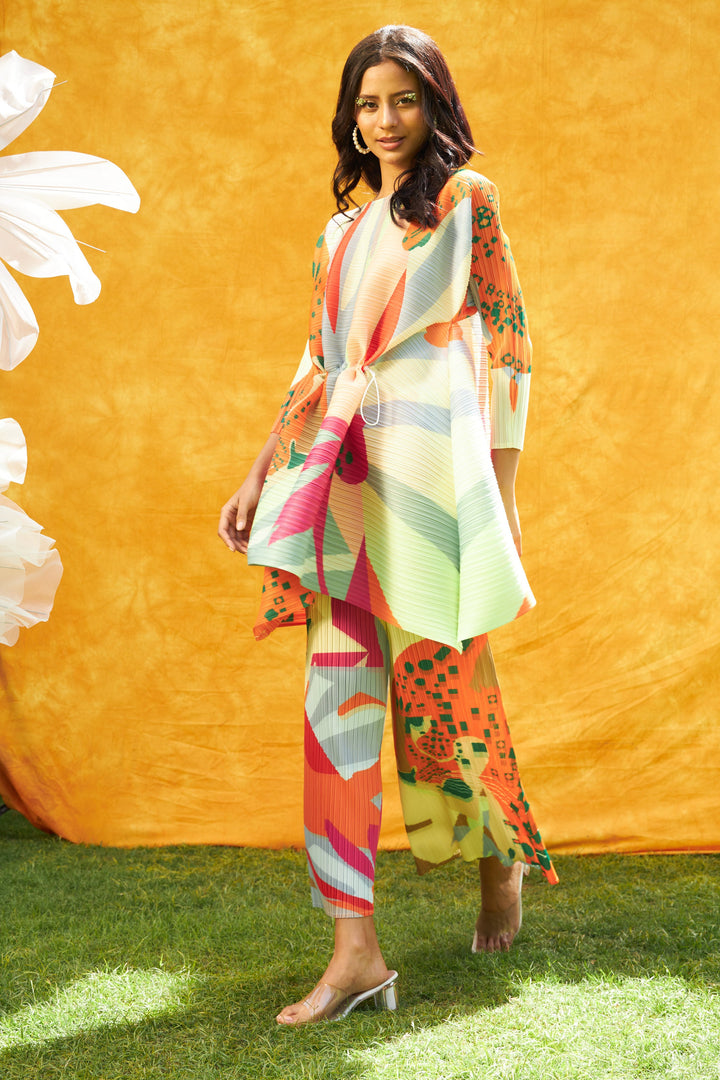 Alissa Abstract Co-ord Set- Orange
