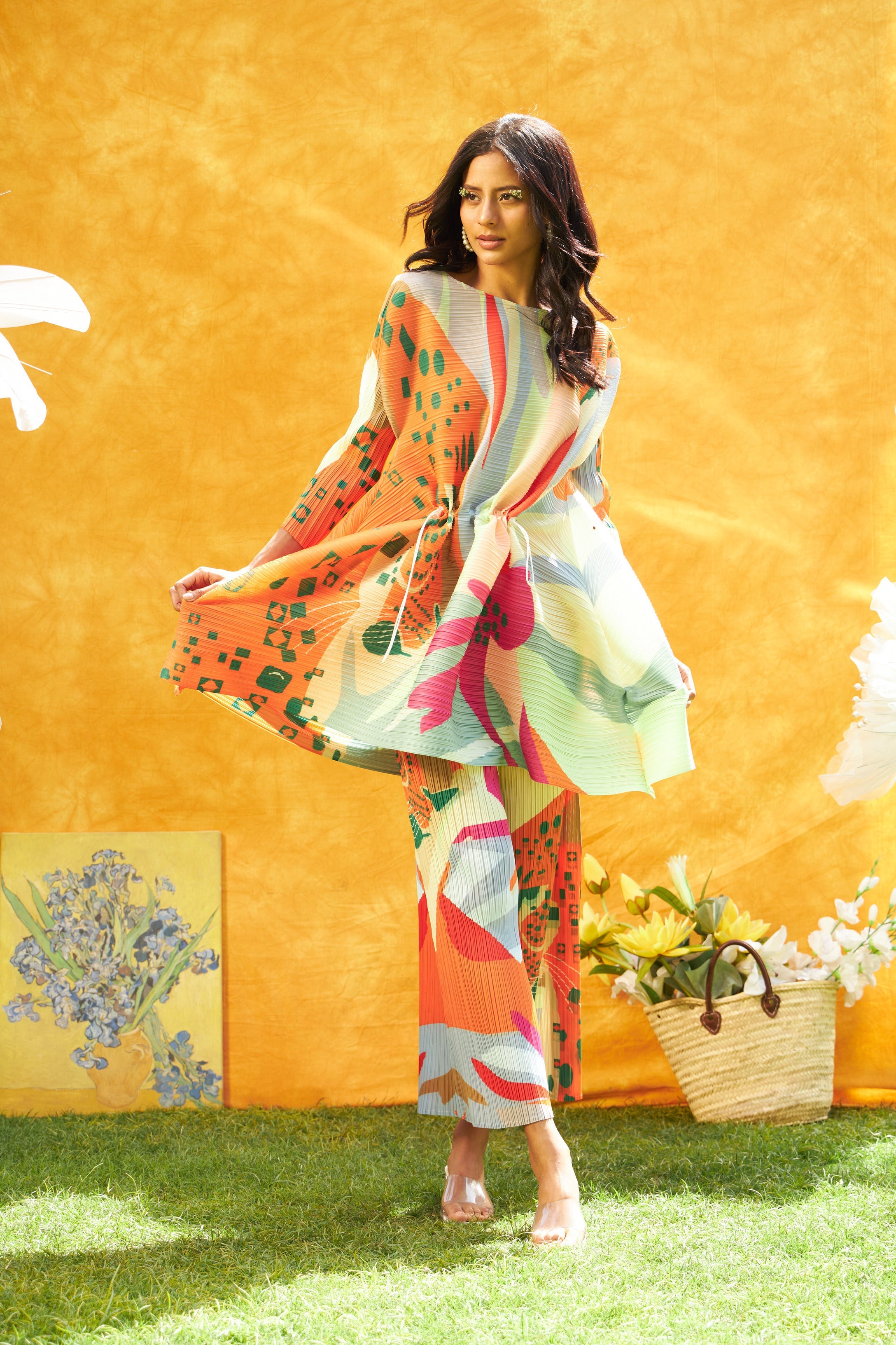 Alissa Abstract Co-ord Set- Orange