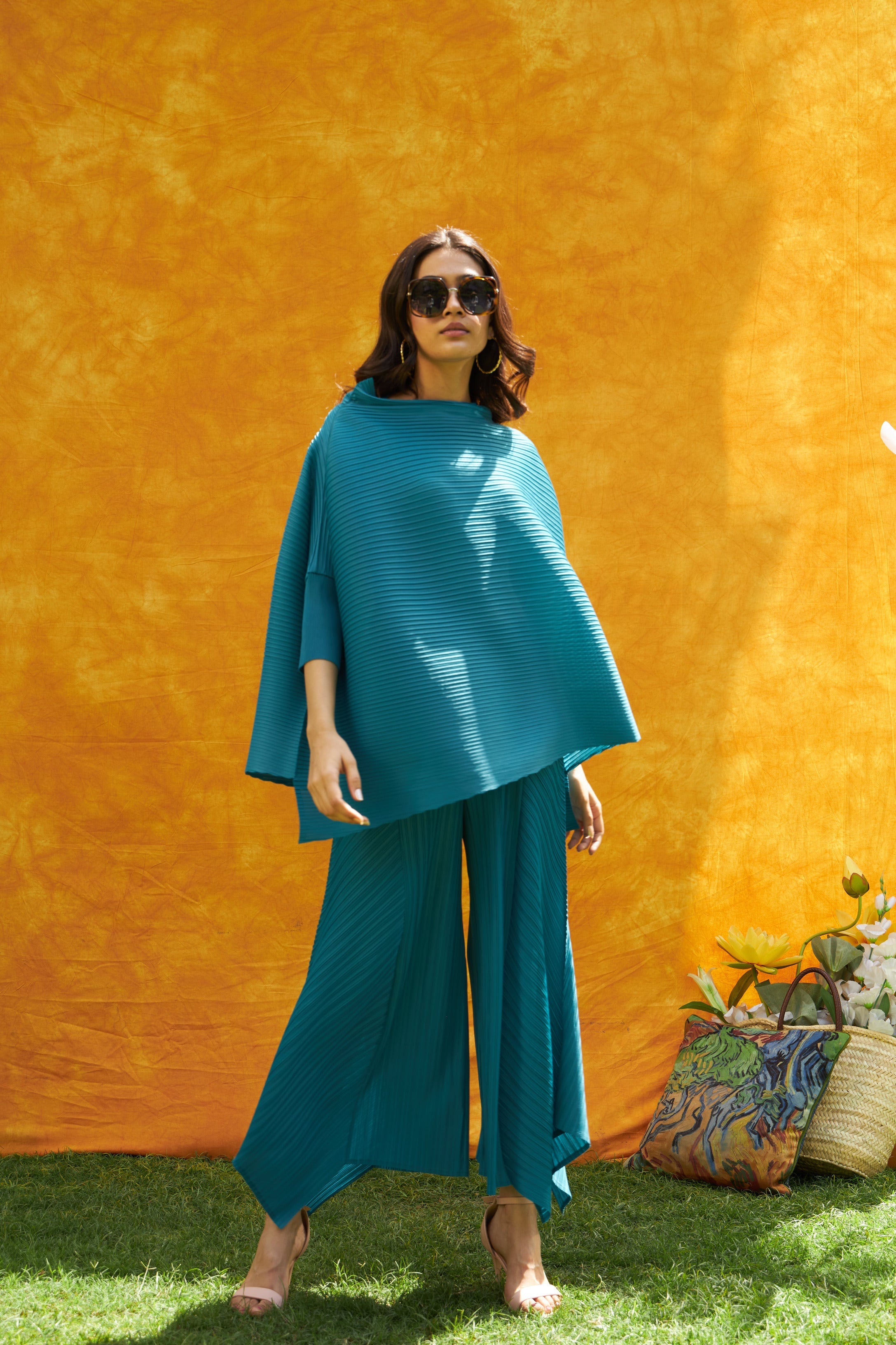 Kristy Kaftan Co-ord Set- Teal