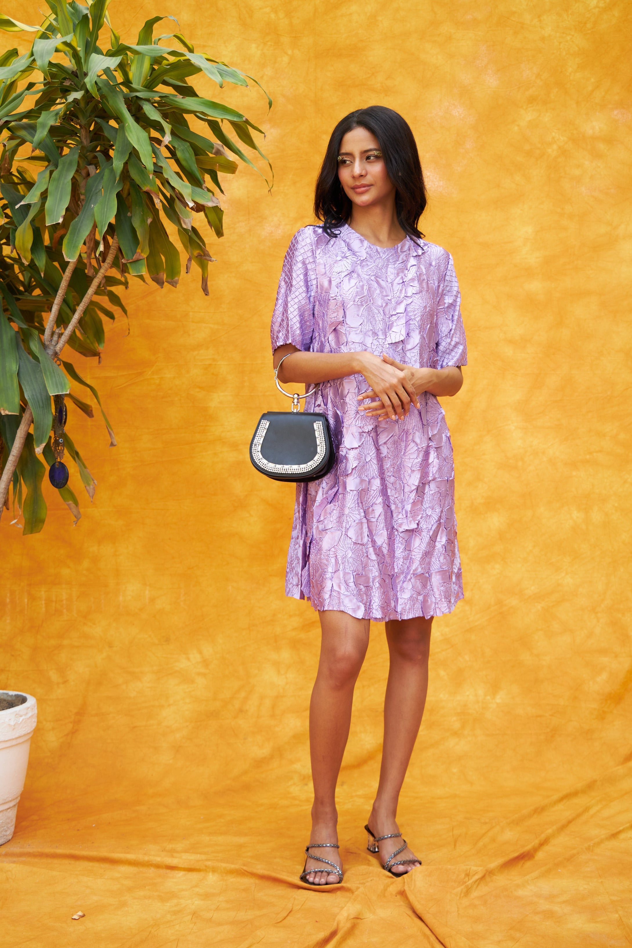 Fiona Fish Bait Dress Pleated Dress - Light Purple