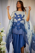 Load image into Gallery viewer, Slip Easy Dress With Organza Cape - Cobalt Blue