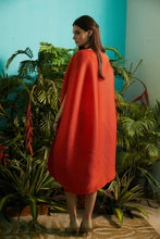 Load image into Gallery viewer, Asymetrical Kaftan Dress - Tangerine