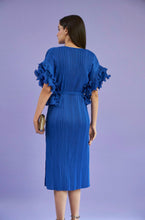 Load image into Gallery viewer, Rosalynn Ruffle Sleeved Dress - Blue