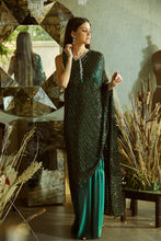 Load image into Gallery viewer, Idylic Adorned Gown Saree With Sequence Palla - Green