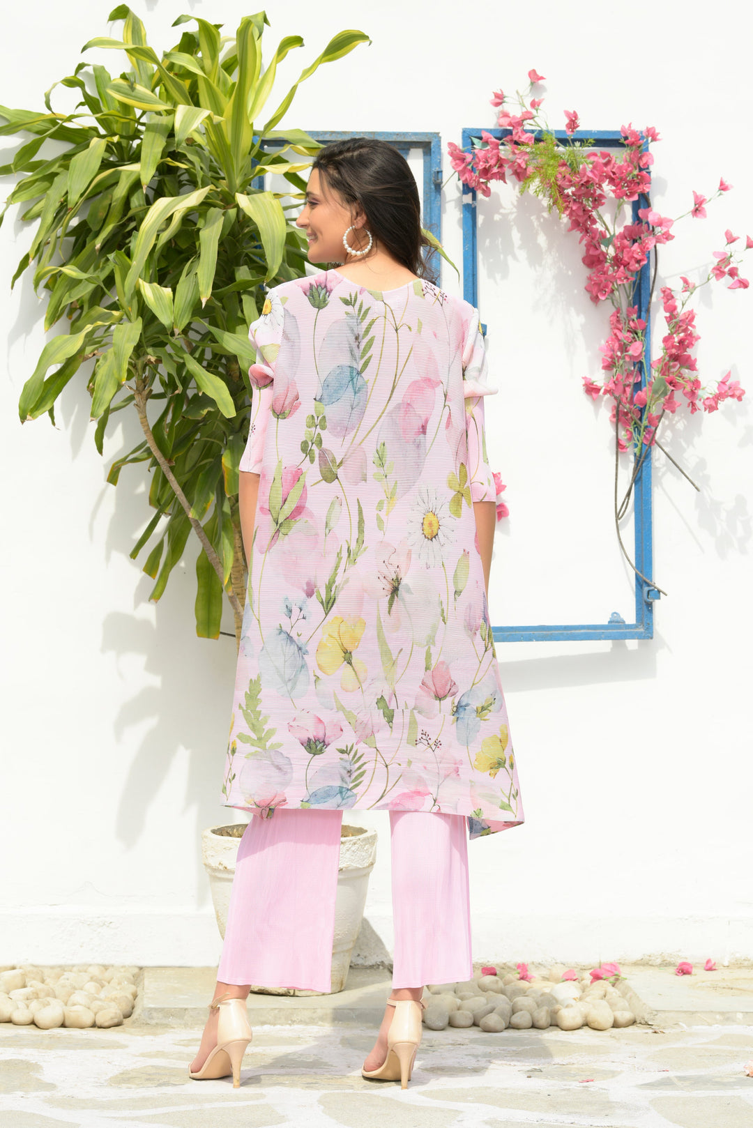Laylon Lillies Floral Tunic Set - Pink – Tasuvure