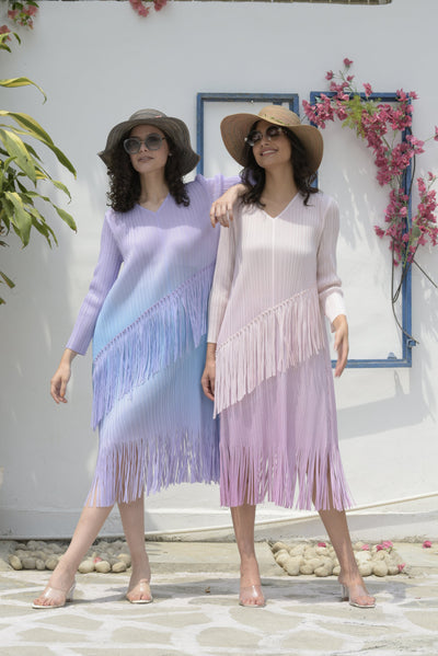 Barcelona Buzz Ombre Dress- Purple