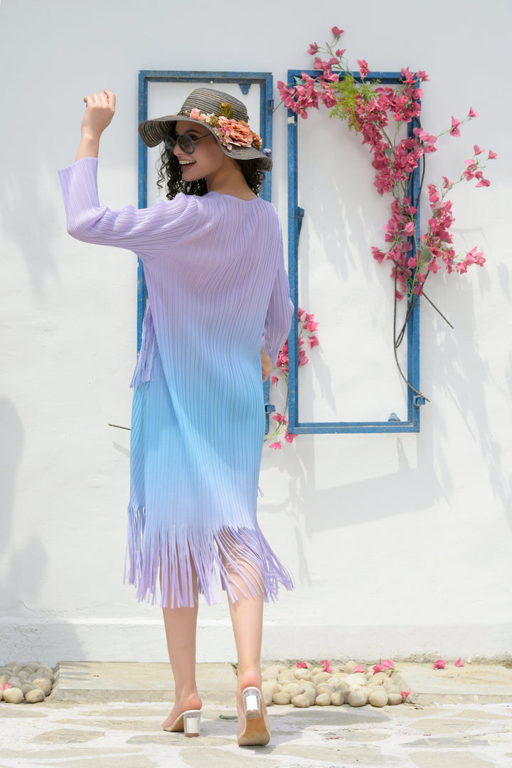Barcelona Buzz Ombre Dress- Purple