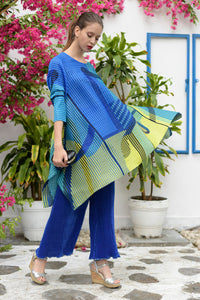 Colour Me Up Issey Tunic Set - Blue & Yellow