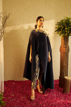 Load image into Gallery viewer, Divine Embroidered Cape with Brocade Pants - Blue