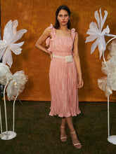 Load image into Gallery viewer, Valentina Ruffle Midi Dress - Peach
