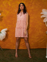 Load image into Gallery viewer, Valentina Tiered Mini Dress - Peach