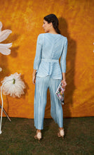 Load image into Gallery viewer, Milan Metallic Blair Pleated Co-ord set - Frost Blue