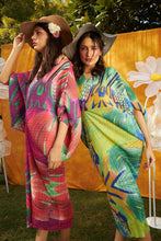 Load image into Gallery viewer, Kristen Kimono Kitsch Printed Dress - Fern