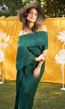 Load image into Gallery viewer, Wendy Wrap Around Butterfly Long Dress - Emerald Green