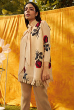 Load image into Gallery viewer, Lowyl Rosy Fringe Tunic Set with Scarf - Beige