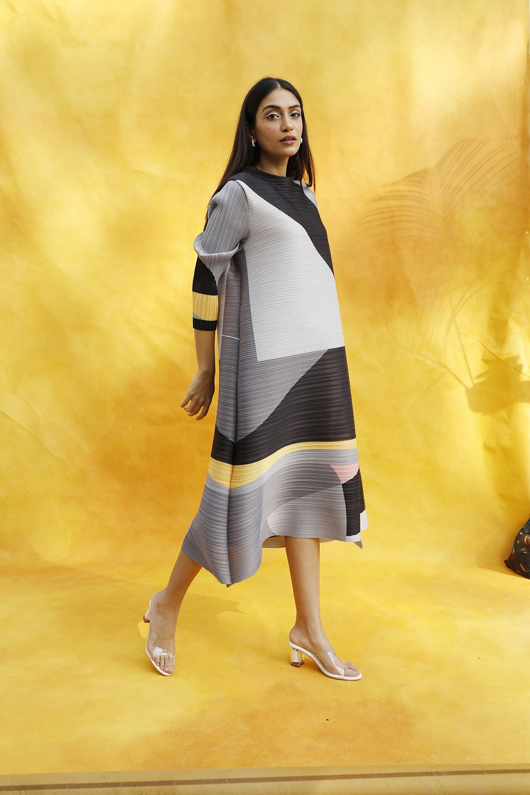 Alissa Abstract Dress - Grey