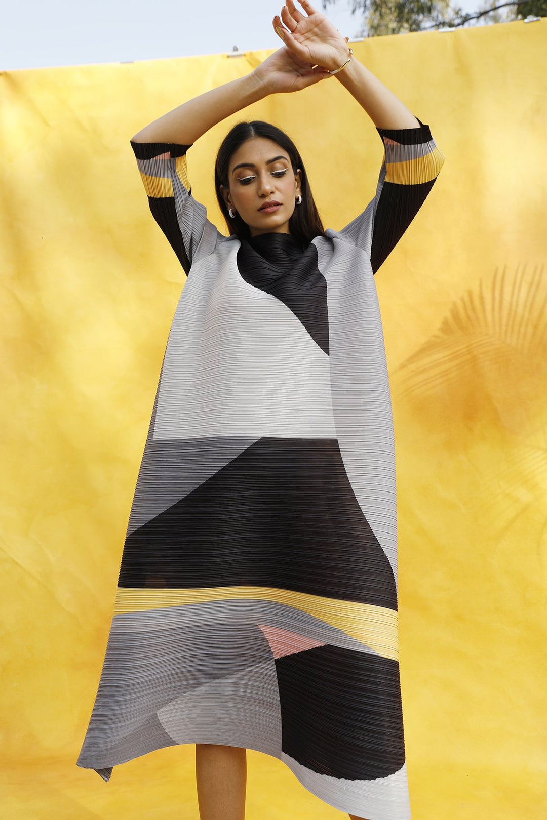 Alissa Abstract Dress - Grey