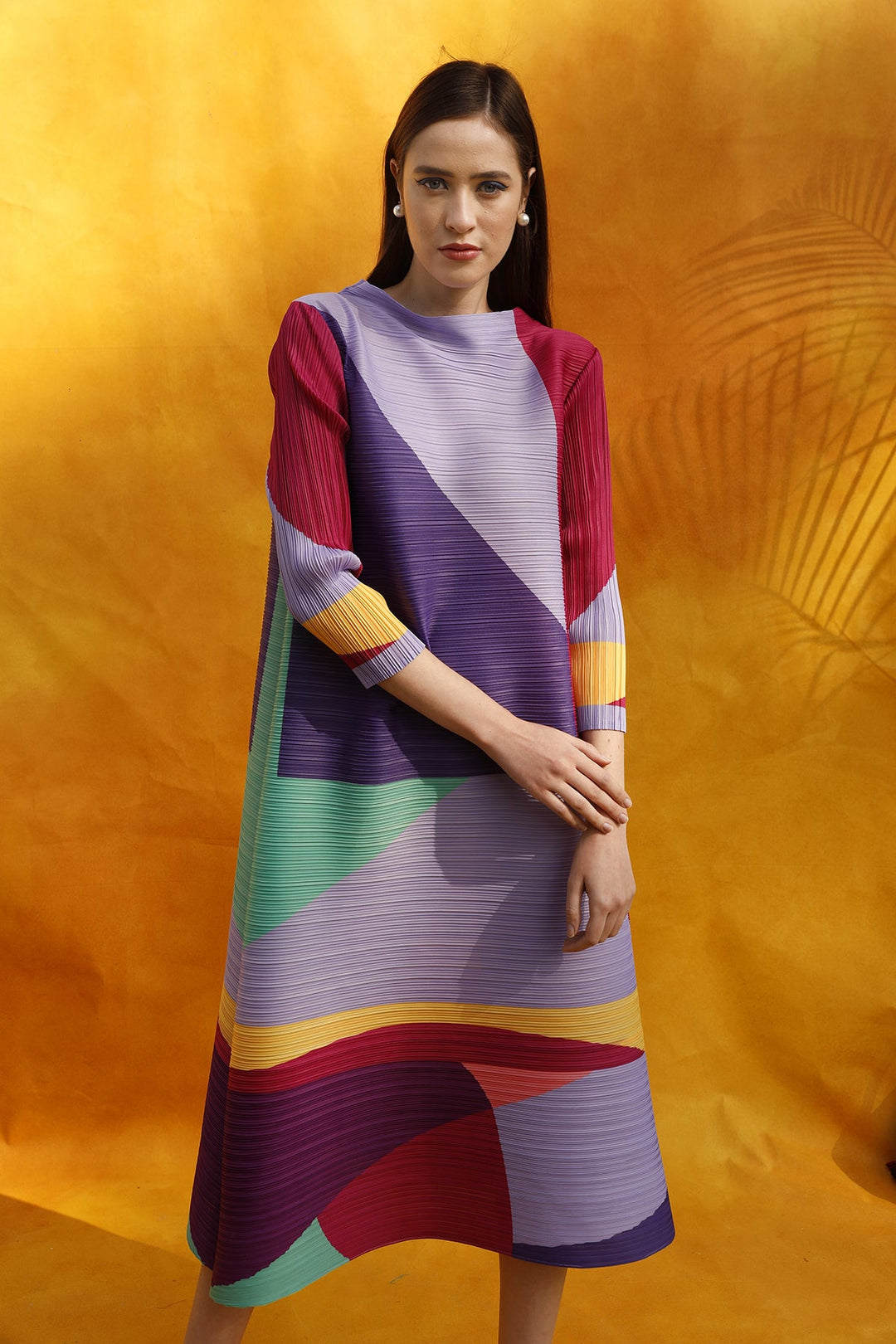 Alissa Abstract Dress - Purple