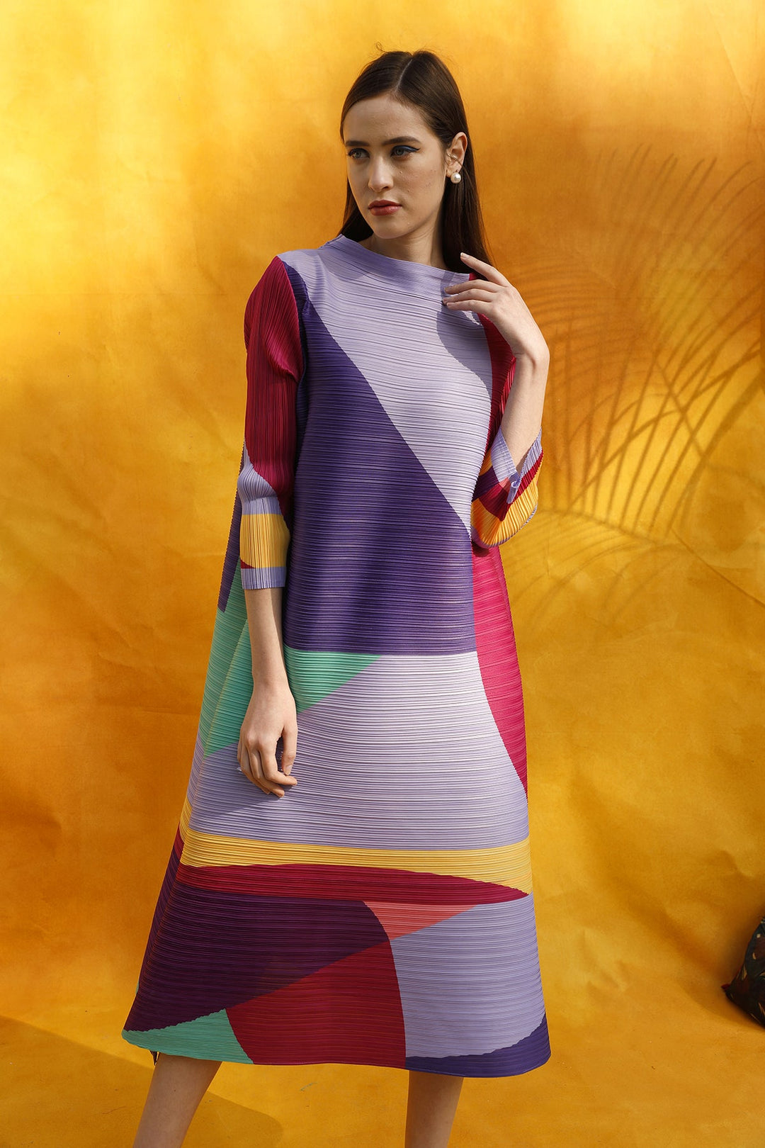 Alissa Abstract Dress - Purple