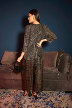 Load image into Gallery viewer, Milan Metallic Blair Pleated Co-ord Set - Black