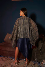 Load image into Gallery viewer, Slip Easy Dress with Cape - Metallic Multi-Blue