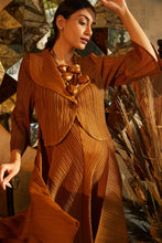 Load image into Gallery viewer, Zouave Pleated Dress with Bolero Jacket - Mustard